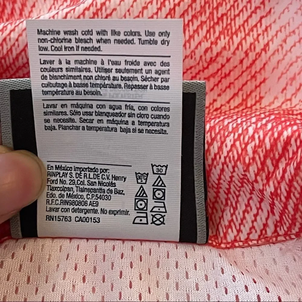 Champion Orange/Pink/White Zipper Tape Coach Cropped Jacket; SZ S; EUC